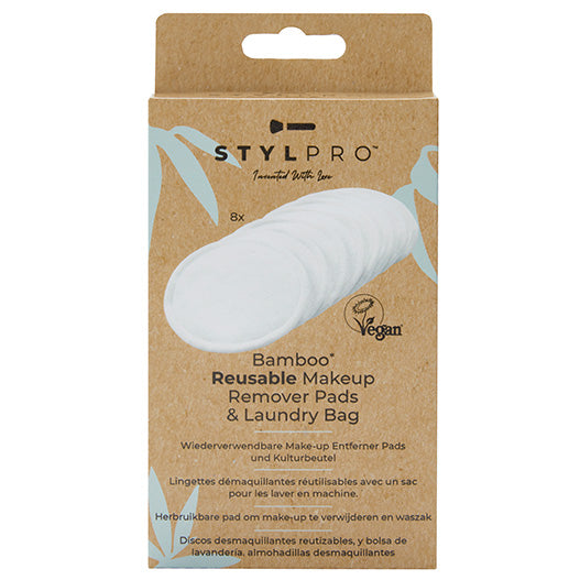 Pack of 16 Bamboo Reusable Makeup Pads & Laundry Bag