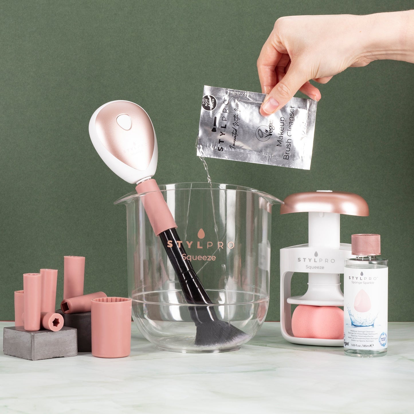 STYLPRO Spin & Squeeze Makeup Brush and Sponge Cleaner