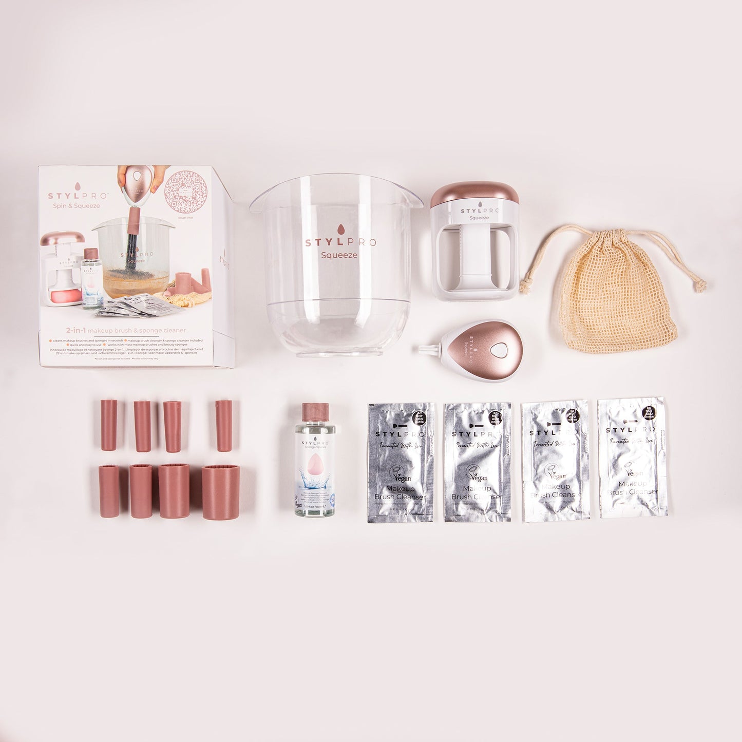 STYLPRO Spin & Squeeze Makeup Brush and Sponge Cleaner